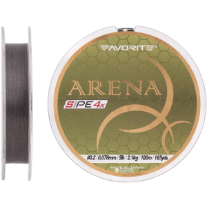 Шнур Favorite Arena PE 4x 100 м # 0.2/0.076 мм 2.1 кг Сріблястий (16931093) краща модель в Ужгороді