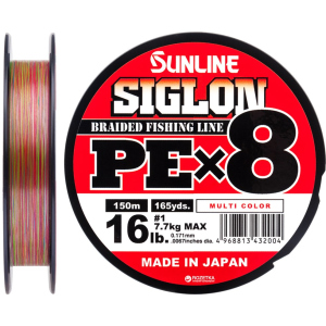 Шнур Sunline Siglon PE х8 150 м # 1.0/0.171 мм 7.7 кг Разноцветный (16581001)