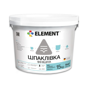 Фінішна шпаклівка "ELEMENT" 15 кг краща модель в Ужгороді