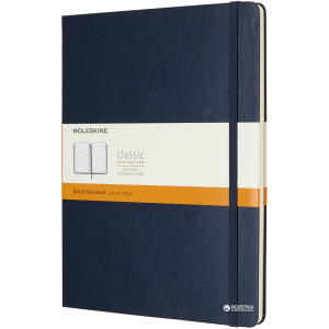 хороша модель Нотатник Moleskine Classic 19 х 25 см 192 сторінки в лінійку Сапфір (8055002855129)