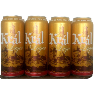 Упаковка пива Kral Lager светлое фильтрованное 4.7% 0.5 л x 12 шт (8594166370814) надежный