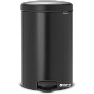 Ведро для мусора Brabantia Pedal Bin 20 л Matt Black (114106) лучшая модель в Ужгороде