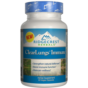 Натуральная добавка RidgeCrest Herbals Clear Lungs Immune 60 гелевых капсул (355724001391) надежный