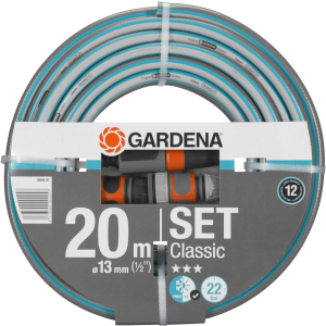 Шланг с комплектом для полива Gardena Classic 13 мм (1/2") 20 м Set (18004-20.000.00) лучшая модель в Ужгороде