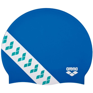 Шапочка для плавання Arena Team Stripe Cap 001463-816 Royal (3468336074268) краща модель в Ужгороді