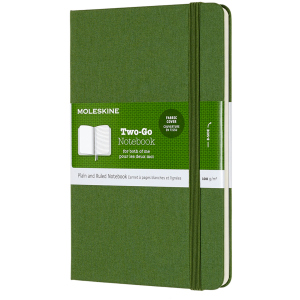 Нотатник Moleskine Two-Go 11.5 x 17.5 см 144 сторінки Зелена (8058647620190) ТОП в Ужгороді