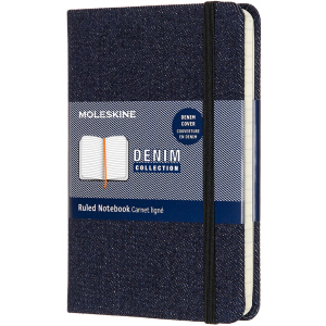 Записная книга Moleskine Denim 9 х 14 см 192 страницы в линейку Берлинская Лазурь (8058647626260) ТОП в Ужгороде