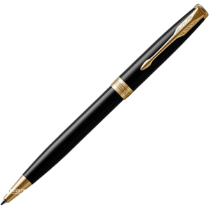 Ручка кулькова Parker Sonnet 17 Black Lacquer GT BP Чорна Чорний корпус (86 032) ТОП в Ужгороді