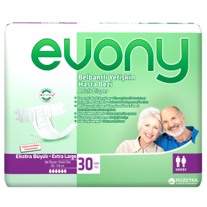 Подгузники для взрослых Evony 4 Extra Large 30 шт (8690536804092) в Ужгороде