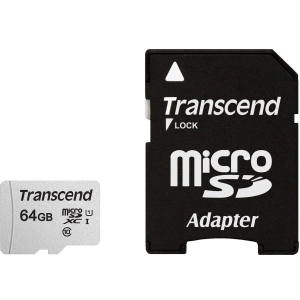 Transcend 300S microSDXC 64GB UHS-I U1 + SD-адаптер (TS64GUSD300S-A) в Ужгороді