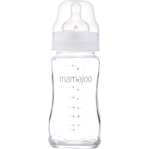 Скляна пляшка для годування Mamajoo №2 M із силіконовою соскою 240 мл (8697767124418) ТОП в Ужгороді