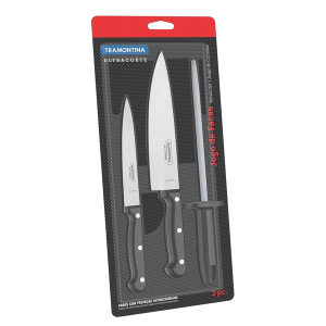 Набір ножів Tramontina Ultracorte 3 предмети (23899/072) краща модель в Ужгороді