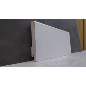 купить Плинтус деревянный шпонированный Kluchuk White Plinth Модерн 100х19х2200 Белый KLW06