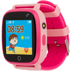 Дитячий смарт-годинник AmiGo GO001 Camera+LED Pink (458092) в Ужгороді