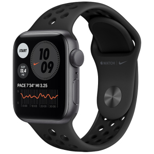 Смарт-часы Apple Watch SE Nike GPS 40mm Space Gray Aluminium Case with Anthracite/Black Nike Sport Band (MYYF2UL/A) краща модель в Ужгороді