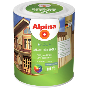 Лазур Alpina Aqua Lasur Fur Holz шовковисто-матовий 0.75 л Прозорий (930375) ТОП в Ужгороді