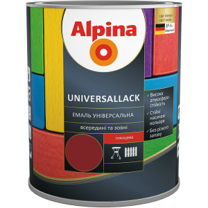 купити Емаль Alpina Universallack Глянсова 0.75 л Червоно-коричнева (948103718)