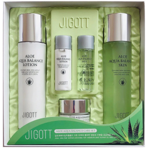 Набір зволожуючої косметики Jigott Aloe Aqua Balance Skin Care 3 Set з алоє (8809541281280) ТОП в Ужгороді