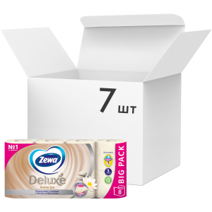 Упаковка туалетной бумаги Zewa Deluxe трехслойной Арома Спа 7 шт по 8 рулонов (7322540569506) в Ужгороде