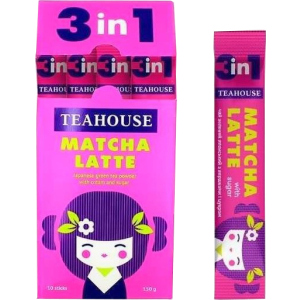 Матча латте Teahouse з цукром 3 в 1 у стиках 10 шт x 15 г (4820209840971) краща модель в Ужгороді