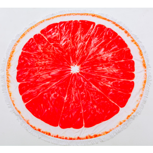 Пляжний рушник MirSon №5056 Summer Time Grapefruit 150x150 см краща модель в Ужгороді