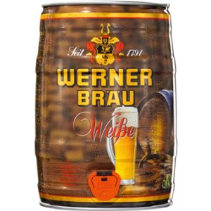 Пиво Werner Weissbier светлое нефильтрованное 5.4% 5 л (4047900005045)