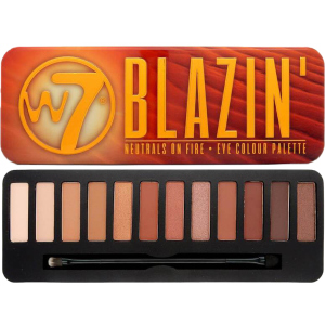 Тіні для повік W7 Blazin' палетка 12 кольорів warm nude orange and brown 15.6 г (5060503756557)