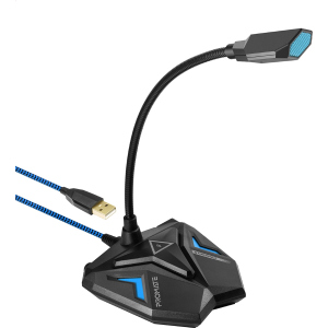 Мікрофон Promate Streamer LED, USB Blue (streamer.blue) в Ужгороді