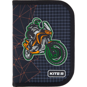 Пенал с наполнением Kite Education Motocross 1 отделение 2 отворота Черный (K21-622H-2) в Ужгороде