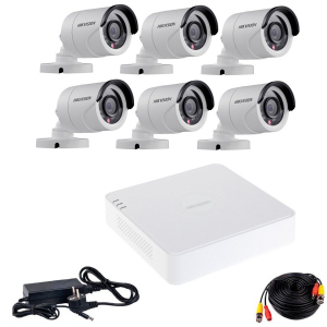 хороша модель Комплект відеоспостереження Hikvision Turbo HD-6W KIT