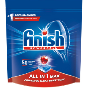 Таблетки для посудомийних машин FINISH All in 1 Max 50 шт (5900627062359/5997321733524) в Ужгороді