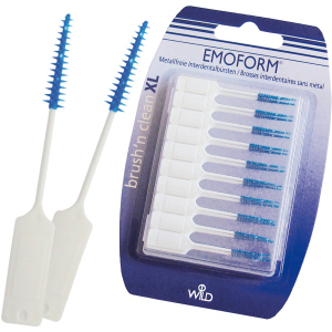 Безметалловые межзубные щетки Dr. Wild Emoform Brush'n clean XL с фторидом натрия 20 шт (7611841139809) (11.4506) лучшая модель в Ужгороде