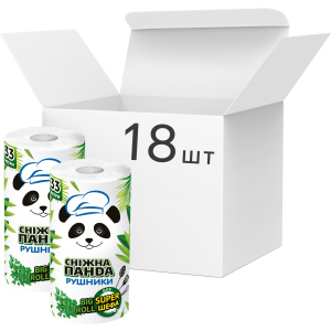 Упаковка бумажных полотенец Снежная Панда Big Roll 2 слоя 18 шт (4823019010985) ТОП в Ужгороде