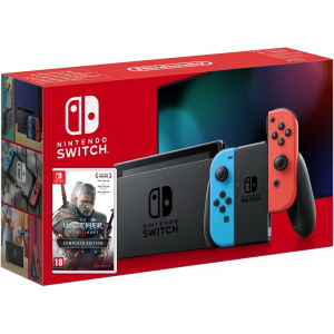 Nintendo Switch Neon Blue-Red (Upgraded version) + Гра The Witcher 3: Wild Hunt Complete Edition (російська версія) в Ужгороді