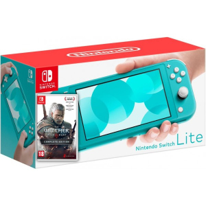 Nintendo Switch Lite Turquoise + Игра The Witcher 3: Wild Hunt Complete Edition (русская версия) надежный