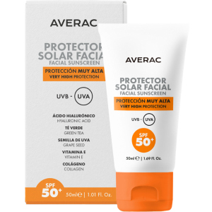 Солнцезащитный крем для лица Аverac Solar Facial Sunscreem SPF 50+ 50 мл (8437018454051) лучшая модель в Ужгороде