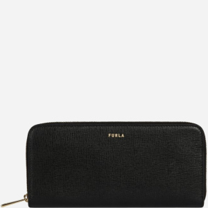 купити Жіночий гаманець шкіряний Furla Babylon XL Zip Around Чорний (8050560553418)