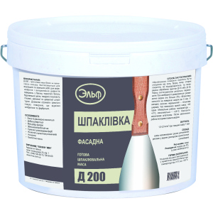 Шпаклівка фасадна Ельф Д-200 27 кг Біла (mba27sp2) краща модель в Ужгороді