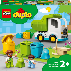 Конструктор LEGO DUPLO Мусоровоз и контейнеры для раздельного сбора мусора 19 деталей (10945) в Ужгороде