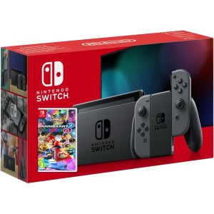 Nintendo Switch Gray (Upgraded version) + Игра Mario Kart 8 Deluxe (русская версия) надежный