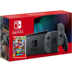 Nintendo Switch Gray (Upgraded version) + Игра Super Mario Odyssey (русская версия)