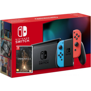 купити Nintendo Switch Neon Blue-Red (Upgraded version) + Гра Dark Souls: Remastered (російська версія)