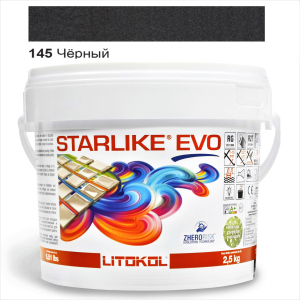 Эпоксидная затирка Litokol Starlike EVO 145 Чёрная 2,5кг ТОП в Ужгороде