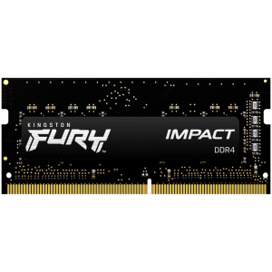 Оперативна пам'ять Kingston Fury SODIMM DDR4-3200 16384MB PC4-25600 Impact Black (KF432S20IB/16) в Ужгороді