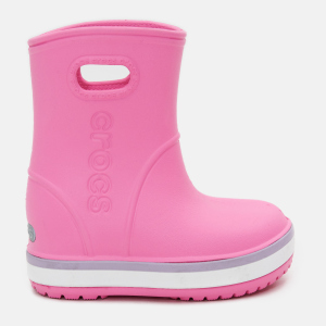 Гумові чоботи Crocs Crocband Rain Boot 205827-6QM-C7 23-24 Рожеві з лавандовим (191448410473) в Ужгороді