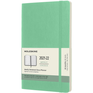 Еженедельник Moleskine 2021-2022 13 х 21 см 208 страниц Ментол Мягкий (8056420858679) рейтинг