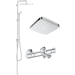 Змішувач для ванни GROHE Grohtherm 800 34567000 з душовим гарнітуром Tempesta Cosmopolitan 250 Cube 26694000