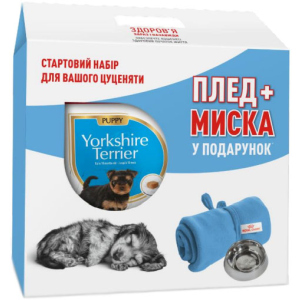 Сухий повнораційний корм Royal Canin Yorkshire Terrier Puppy для цуценят породи йоркширський тер'єр від 2 до 10 місяців 1.5 кг + плед та миска в подарунок (11_11106) в Ужгороді