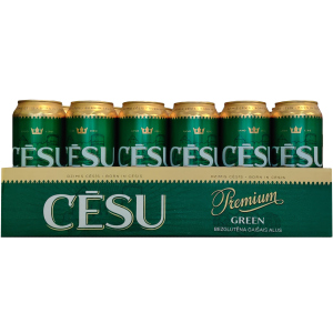 Упаковка пива Cēsu Premium Green Gluten-free Lager безглютеновое светлое фильтрованное 4.7% 0.5 л х 24 шт (4750142004058) в Ужгороде