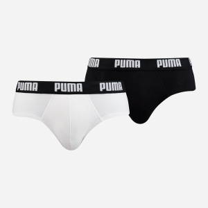 Труси-сліп Puma Basic Brief 2P 88910008 S 2 пари White Black (8718824610436) в Ужгороді